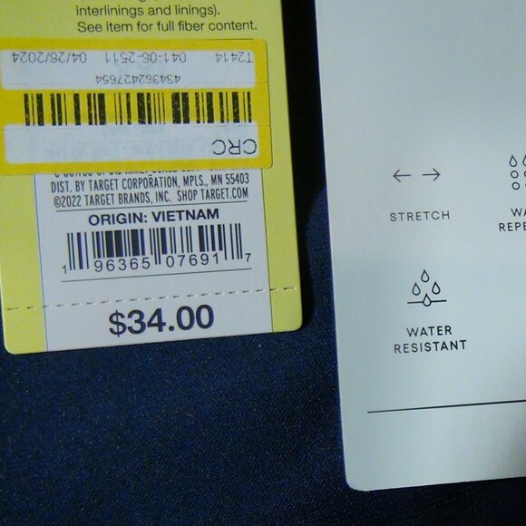 All In Motion Mens Nylon Thin Stretch Jogger Pants Utility Pockets Navy Blue XXL - Picture 7 of 11